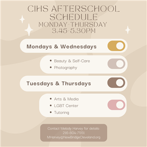 CIHS after school schedule